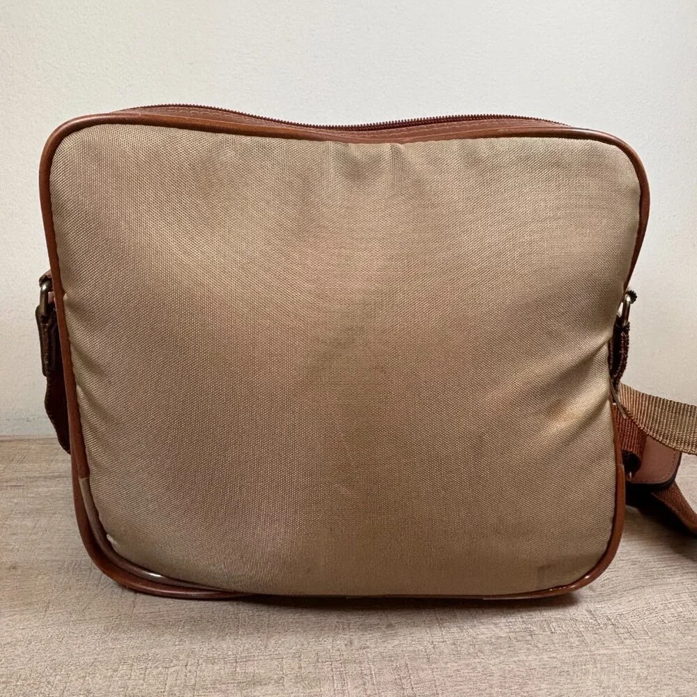 Vintage Coaster Camera Bag Beige/Brown Model S3TN with Shoulder Strap